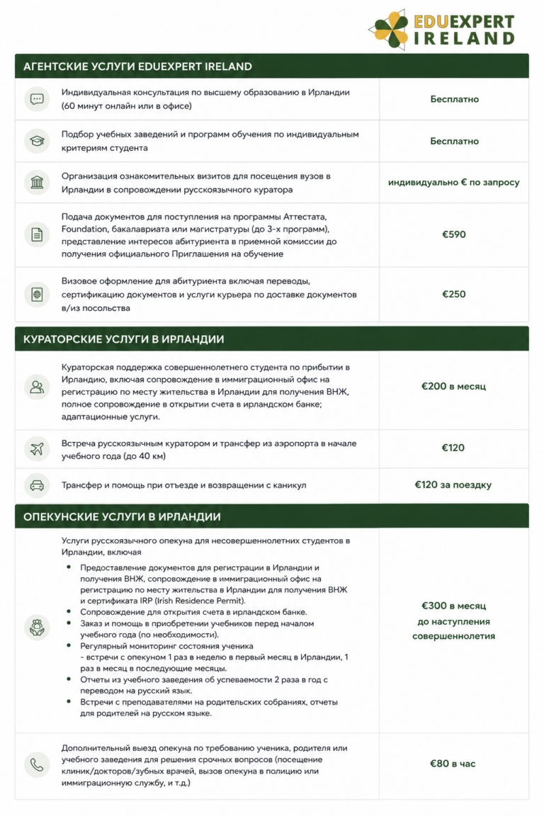 eduexpert ireland pricelist 2026